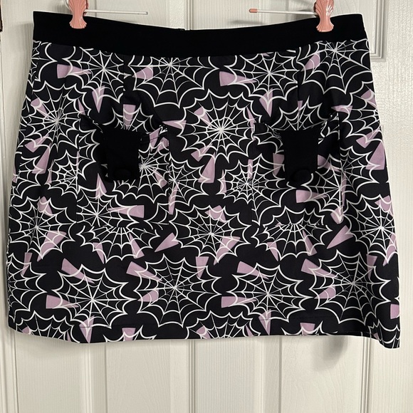 Smak Parlour Spiderweb Print mini skirt Woman’s plus size 1X - Picture 9 of 13